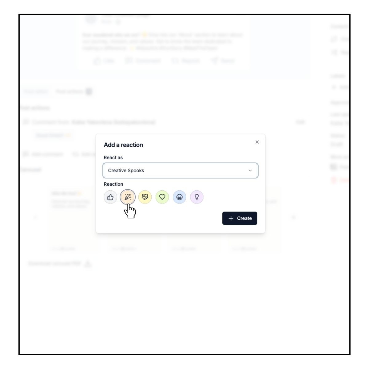 choose the type of reaction