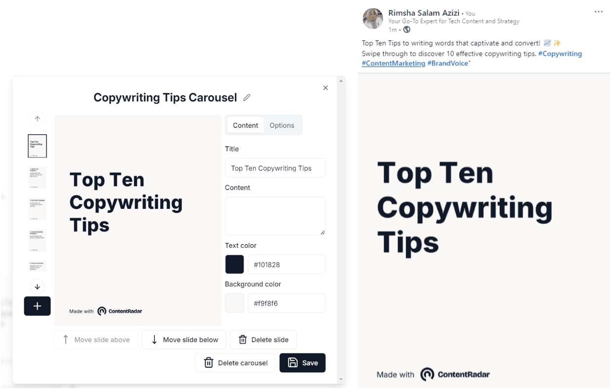 LinkedIn_carousel_generator_contentradar